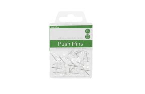 PUSH PINS TRANSPARENT 25pcs